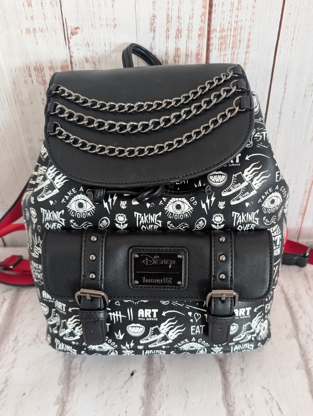 Loungefly Disney Parks Cruella Live Action Punk Graffiti Mini Backpack Flawless